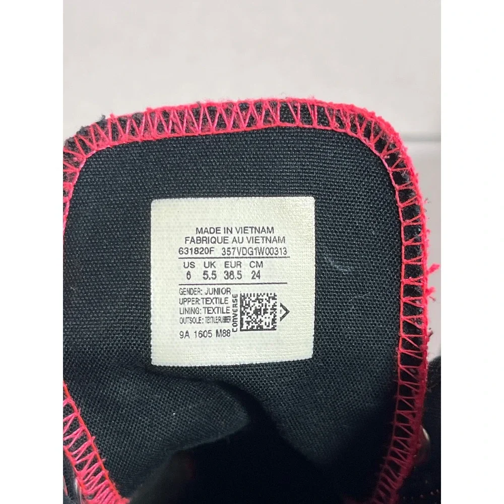 Converse Chuck Taylor All Star High Top Neon Pink‎ Black Sneakers Y2K Streetwear